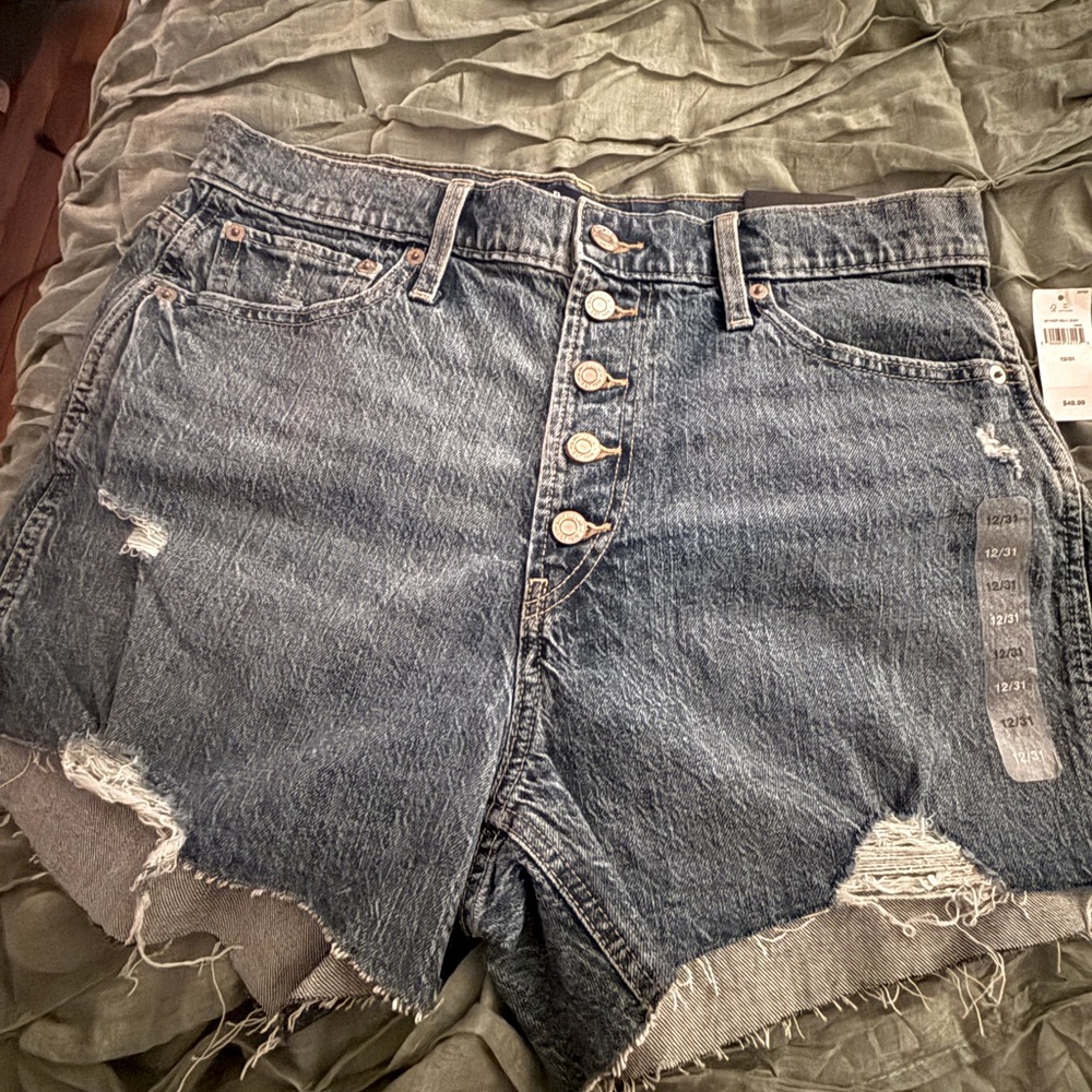 Gap High Rise Button Fly Cheeky Shorts